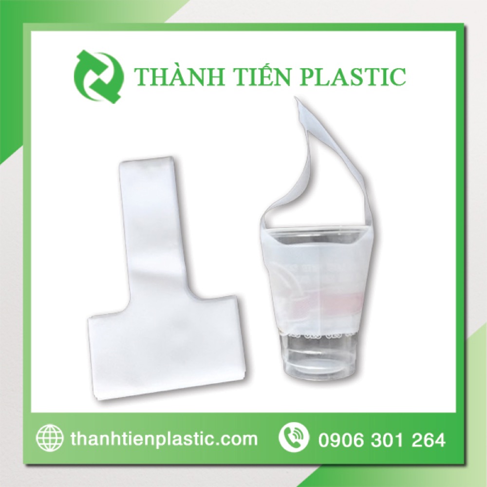 Túi chữ T đựng ly trà sữa giá rẻ in theo yêu cầu